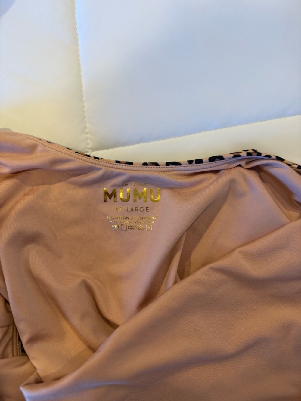 Show me your mumu Leopard Print One-Piece Swimsuit in Light Brown - Picture 2 of 3